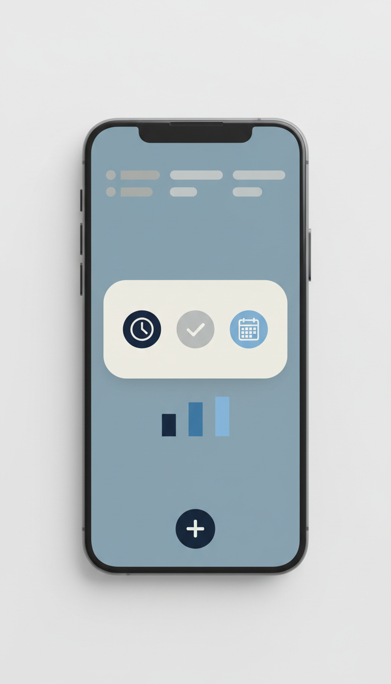 Signature productivity mobile app on smartphone